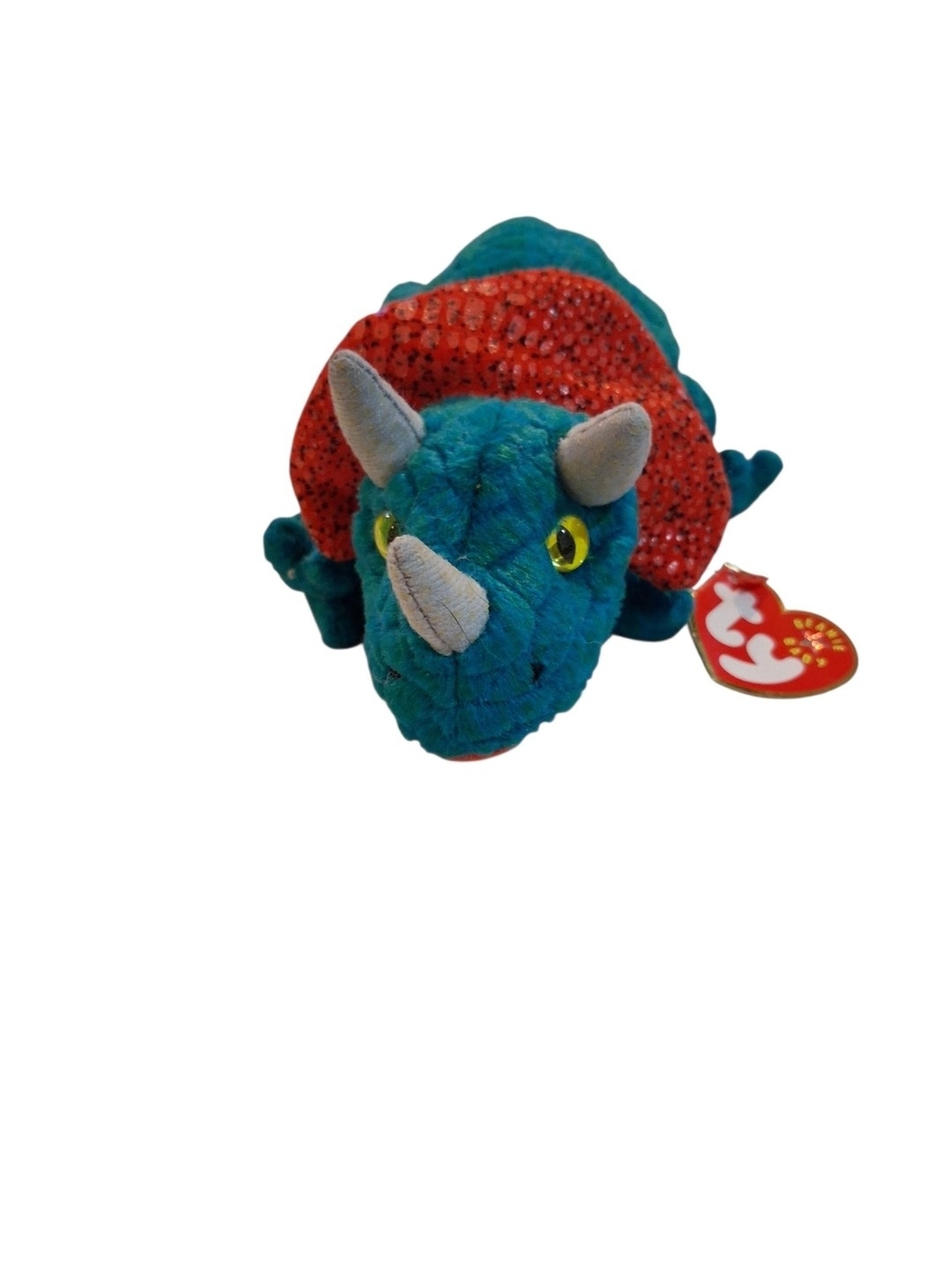 Ty Beanie Babies Hornsly The Triceratops Plush